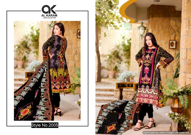 Al Karam 2 Cambric Cotton Designer Karachi Dress Material Collection